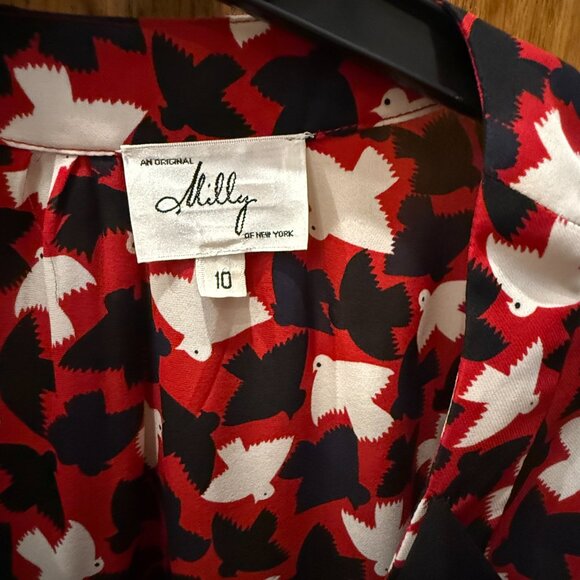 Milly blouse with black bows, SZ 10 - Picture 5 of 6